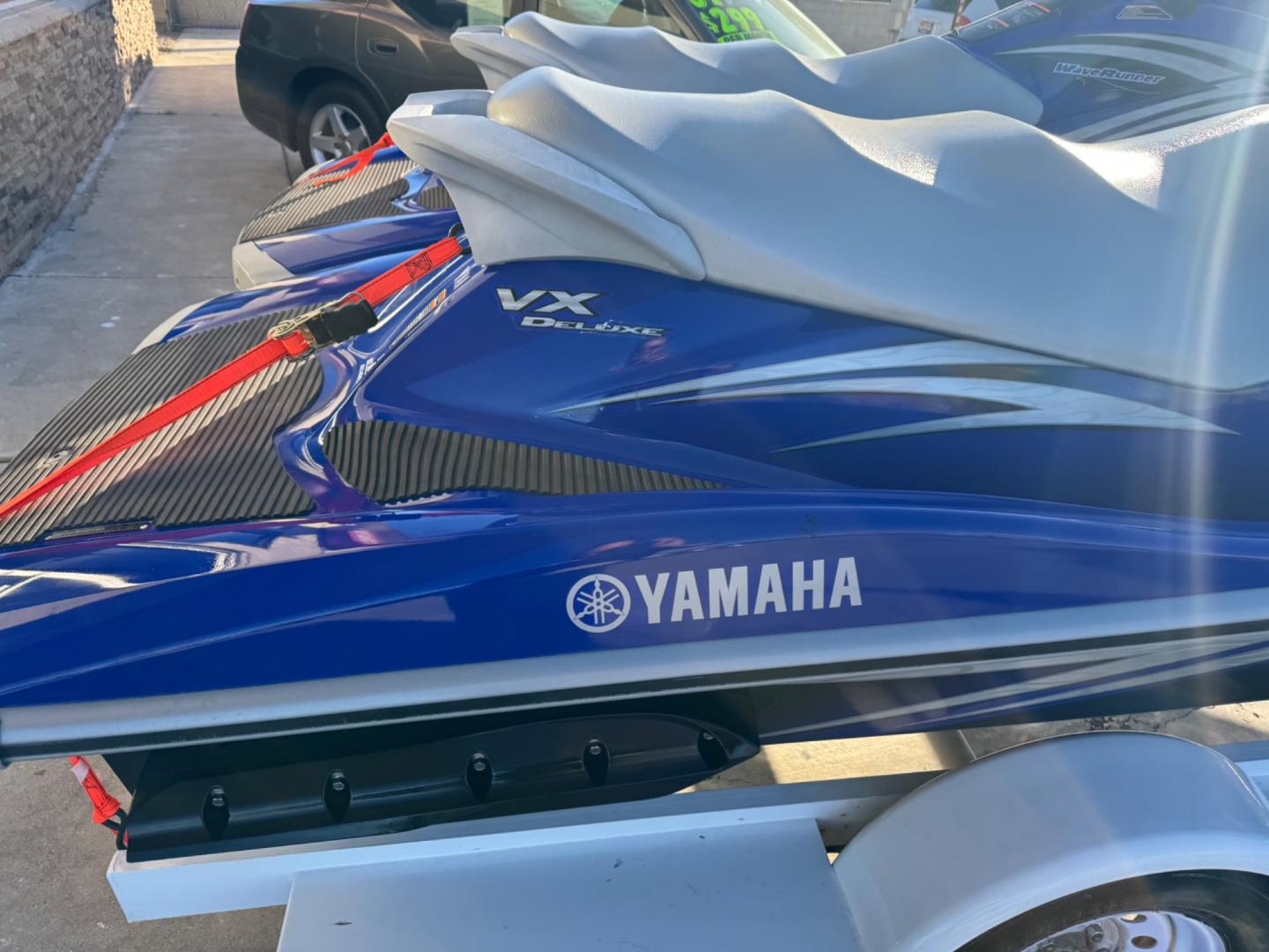 2008 Blue Yamaha VX Deluxe , located at 2190 Hwy 95, Bullhead City, AZ, 86442, (928) 704-0060, 0.000000, 0.000000 - 2008 (2) Yamaha VX deluxe jet skis with trailer. 71 hours and 83 hours. Both recently serviced. new batteries. have covers for both. 4 stroke engines. Runs great. always garaged. Super clean needs nothing. - Photo#8